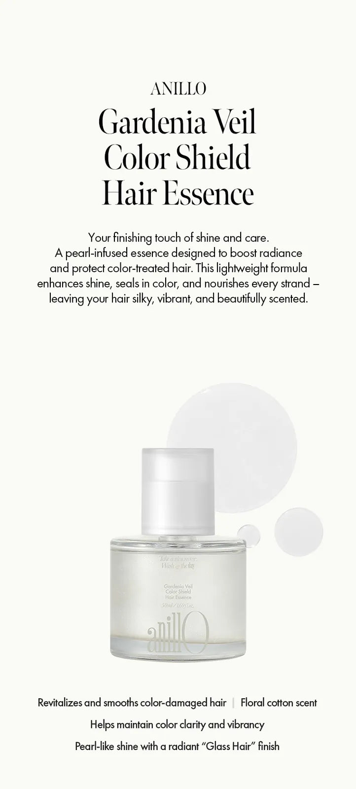 anillO Gardenia Veil Color Shield Hair Essence
