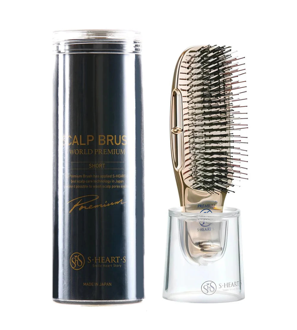 S-HEART-S Scalp Brush World Premium Short Gold